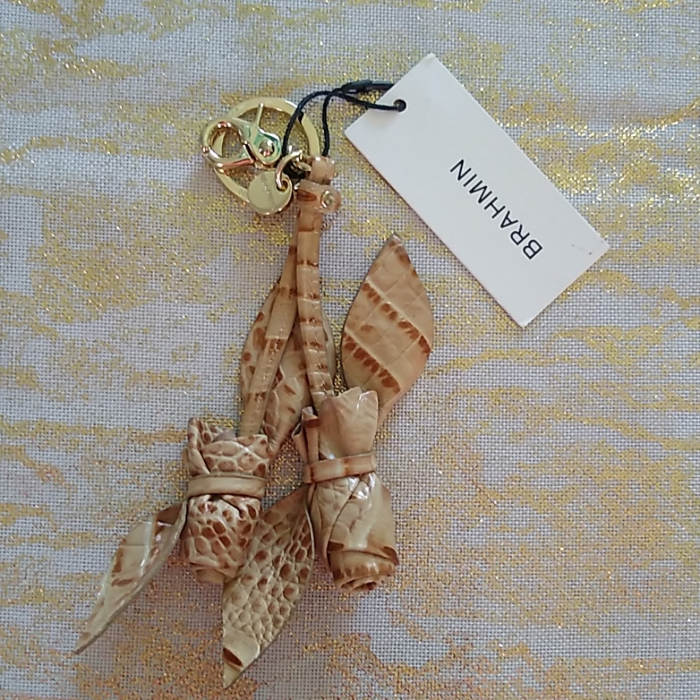 Brahmin Melbourne Rose Pair Keychain